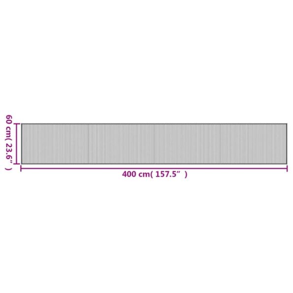 vidaXL Koberec obdĺžnikový hnedý 60x400 cm bambus – Obrázok 8