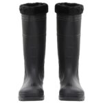 vidaXL Topánky do dažďa s vyberateľnými ponožkami čierne veľk. 44 PVC – Obrázok 3
