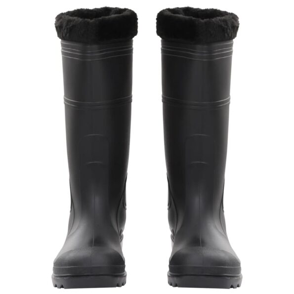 vidaXL Topánky do dažďa s vyberateľnými ponožkami čierne veľk. 44 PVC – Obrázok 3