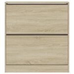 vidaXL Botník dub sonoma 80x21x87,5 cm kompozitné drevo – Obrázok 5