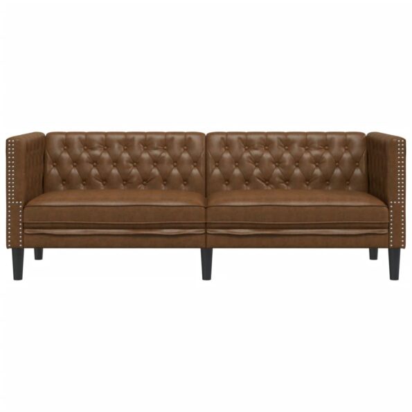 VXL8721012400580_g_en_hd_2.jpg VidaXL Pohovka chesterfield 3-miestna hnedá umelá semišová koža – Obrázok 4