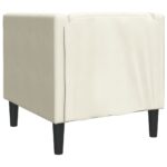 vidaXL Pohovka Chesterfield krémová zamat – Obrázok 6