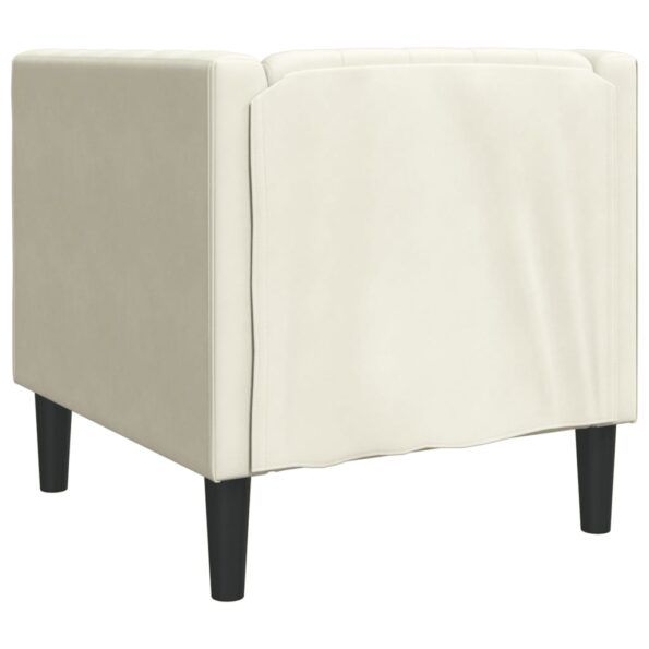 vidaXL Pohovka Chesterfield krémová zamat – Obrázok 6