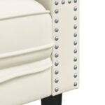 vidaXL Pohovka Chesterfield krémová zamat – Obrázok 7