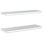 vidaXL Nástenné police 2 ks 75x23,5x3 cm strieborné nehrdzavejúca oceľ – Obrázok 7