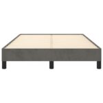 vidaXL Rám postele tmavosivý 120x190 cm zamat – Obrázok 5