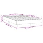 vidaXL Rám postele tmavosivý 120x190 cm zamat – Obrázok 9