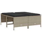 vidaXL 5-dielna záhradná súprava pohoviek s vankúšmi svetlosivá – Obrázok 4