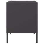 vidaXL Nočný stolík čierny 36x39x50,5 cm oceľ – Obrázok 7