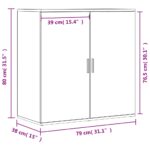 vidaXL Komody 2 ks dub sonoma 79x38x80 cm kompozitné drevo – Obrázok 10