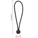 vidaXL Bungee šnúry s guličkami 25 ks 21 x 0,5 cm – Obrázok 5