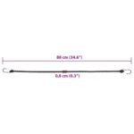 vidaXL Bungee šnúry s reflexnými pásikmi a háčikmi 25 ks 88 cm – Obrázok 6