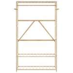 vidaXL Vešiak na oblečenie s policami 110x40x175 cm bambus – Obrázok 3