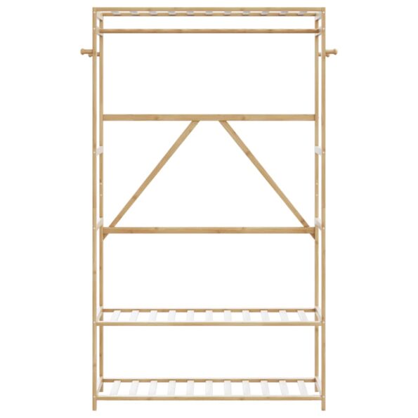 vidaXL Vešiak na oblečenie s policami 110x40x175 cm bambus – Obrázok 3