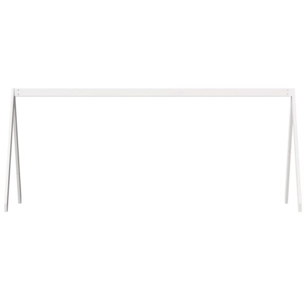 vidaXL Strecha na detskú posteľ biela 209x95,5x88 cm borovicový masív – Obrázok 4