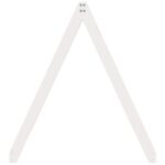 vidaXL Strecha na detskú posteľ biela 209x95,5x88 cm borovicový masív – Obrázok 5