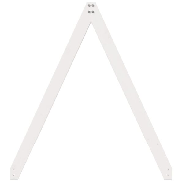 vidaXL Strecha na detskú posteľ biela 209x95,5x88 cm borovicový masív – Obrázok 5