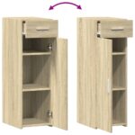 vidaXL Komoda dub sonoma 30x42,5x93 cm kompozitné drevo – Obrázok 7