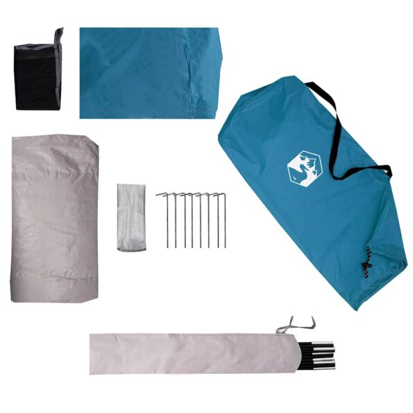 vidaXL Kempingový stan, 1 osoba, modrý, vodoodolný – Obrázok 9