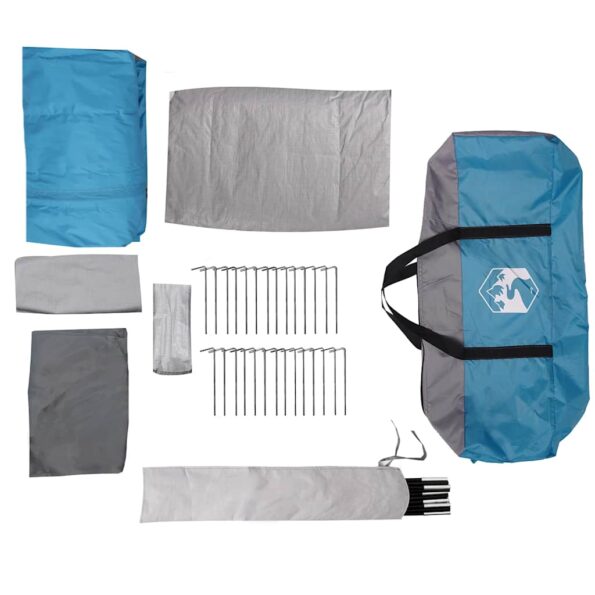 vidaXL Rodinný stan tunelový 8 osôb modrý vodeodolný – Obrázok 10