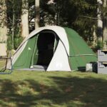 vidaXL Kempingový stan chatka 4 osoby zelený vodoodolný – Obrázok 4