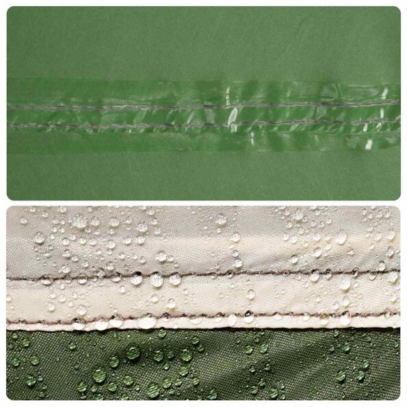 vidaXL Kempingový stan chatka 4 osoby zelený vodoodolný – Obrázok 11