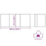 vidaXL Kempingový vetrolam zelený 490x123 cm vodeodolný – Obrázok 12