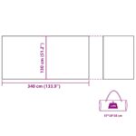 vidaXL Kempingový vetrolam modrý 340x130 cm vodeodolný – Obrázok 12