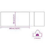 vidaXL Kempingový vetrolam sivo-oranžový 340x130 cm vodeodolný – Obrázok 12