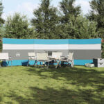 vidaXL Kempingový vetrolam modrý 508x130 cm vodeodolný