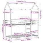 vidaXL Poschodová posteľ bez matraca 90x200 cm masívna borovica – Obrázok 12