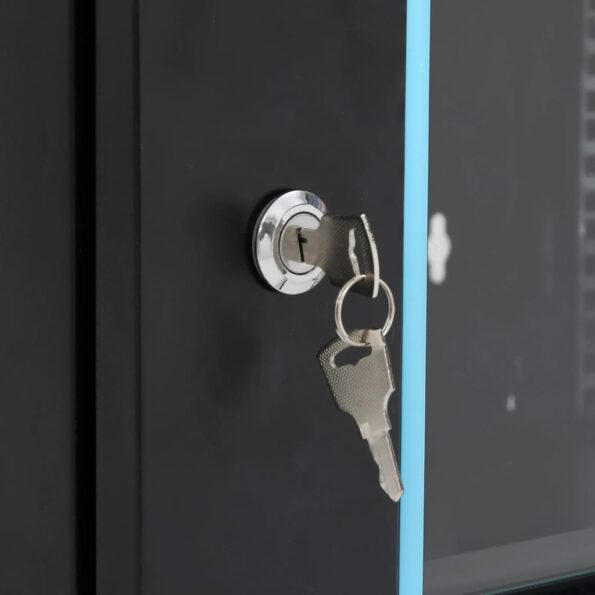 vidaXL 4U Nástenná serverová skriňa 19" 53x40x21 cm IP20 – Obrázok 7