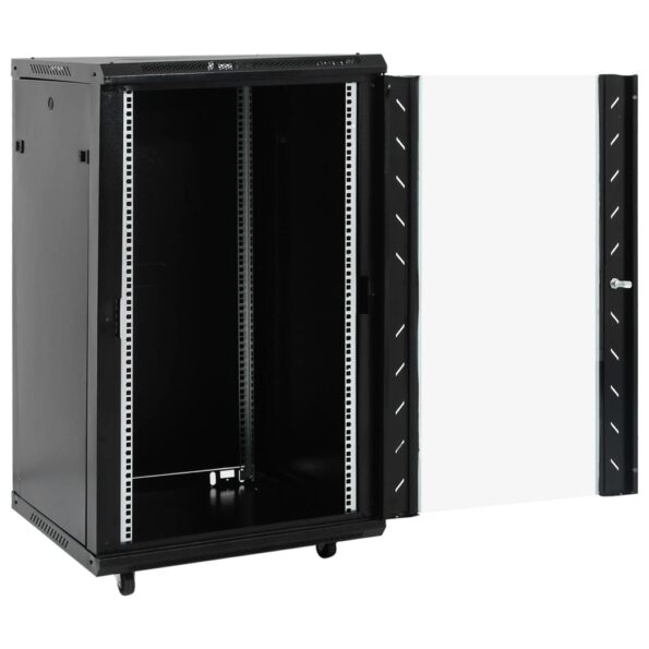 VXL8721102676581_g_en_hd_1.jpg vidaXL 18U Serverová skriňa s otočnými nožičkami 19" IP20 60x60x100 cm – Obrázok 2