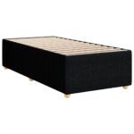 vidaXL Posteľný rám boxspring s matracom čierny 90x200 cm látka – Obrázok 9