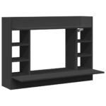 vidaXL Nástenný stolík čierny 105x48x75 cm kompozitné drevo – Obrázok 2