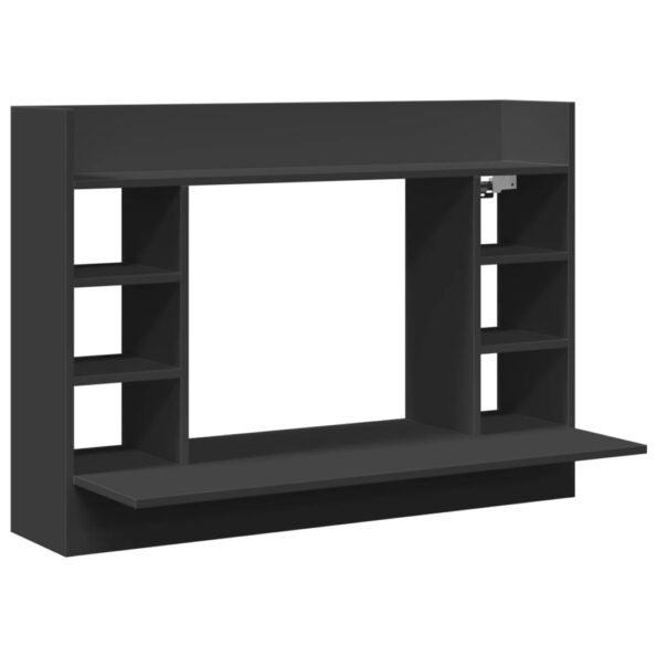 vidaXL Nástenný stolík čierny 105x48x75 cm kompozitné drevo – Obrázok 2