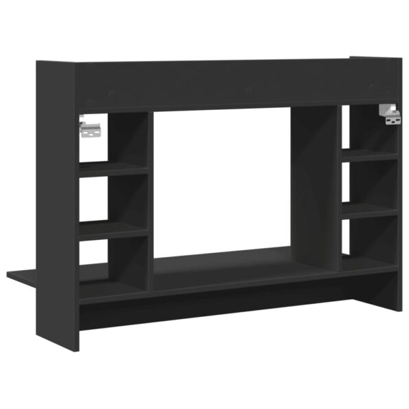 vidaXL Nástenný stolík čierny 105x48x75 cm kompozitné drevo – Obrázok 6