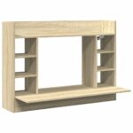 vidaXL Nástenný stolík dub sonoma 105x48x75 cm kompozitné drevo – Obrázok 2