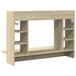 vidaXL Nástenný stolík dub sonoma 105x48x75 cm kompozitné drevo – Obrázok 6