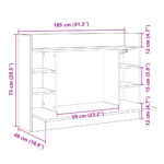 vidaXL Nástenný stolík dub sonoma 105x48x75 cm kompozitné drevo – Obrázok 10