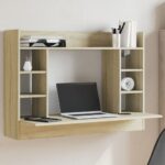 vidaXL Nástenný stolík dub sonoma 105x48x75 cm kompozitné drevo