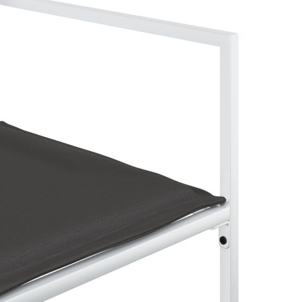 vidaXL 11-dielna záhradná jedálenská súprava s vankúšmi biela textilén – Obrázok 7