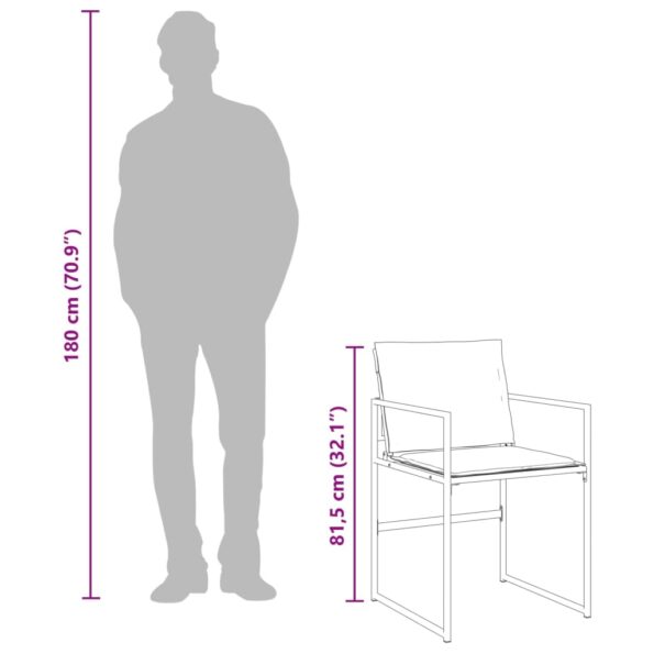 vidaXL 11-dielna záhradná jedálenská súprava s vankúšmi biela textilén – Obrázok 10
