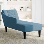 vidaXL Chaise Lounge s pravou lakťovou opierkou Blue Velvet – Obrázok 3