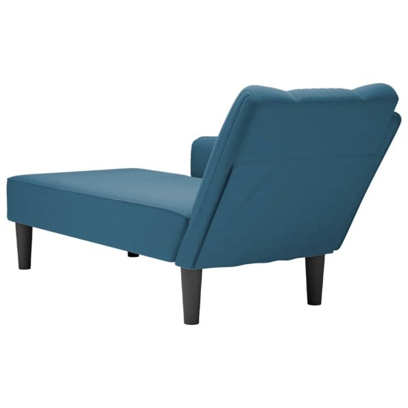 vidaXL Chaise Lounge s pravou lakťovou opierkou Blue Velvet – Obrázok 6
