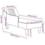 vidaXL Chaise Lounge s pravou lakťovou opierkou Blue Velvet – Obrázok 9