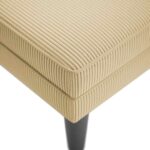 vidaXL Leňoška s vankúšom, svetlozelená sivá, manšestrová tkanina – Obrázok 7