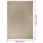 vidaXL Koberec ZIZUR 200x290 cm, jutový vzhľad, interiér a exteriér – Obrázok 9