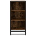 vidaXL Komoda dymový dub 35,5x35x76 cm kompozitné drevo a kov – Obrázok 4