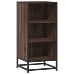 vidaXL Komoda hnedý dub 35,5x35x76 cm kompozitné drevo a kov – Obrázok 2